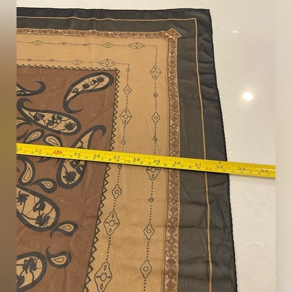 Chocolate brown Bianca Nygard Scarf 32 X 32 Inches - Picture 14 of 15